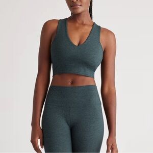 Quince Ultra-Soft V-Neck Cropped Tank